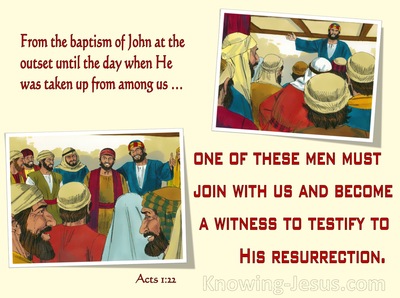 Acts 1:22 A Witness To Testify To His Resurrection (red)